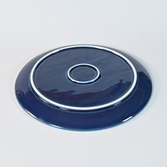 Navy Blue Round Plate L