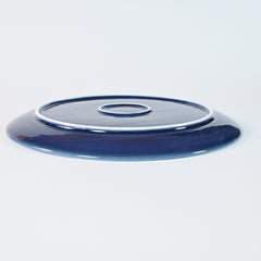 Navy Blue Round Plate L