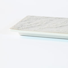 Silver Rock Surface Long Plate