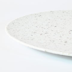 White Granite  Mino Ware Flat Plate