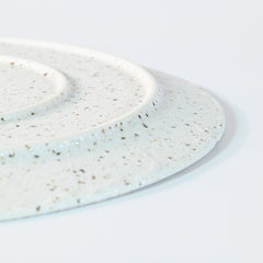 White Granite  Mino Ware Flat Plate