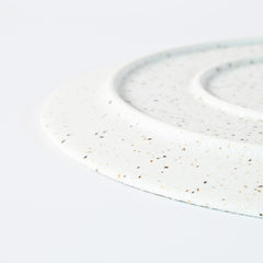 White Granite  Mino Ware Flat Plate