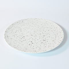 White Granite  Mino Ware Flat Plate