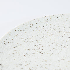 White Granite  Mino Ware Flat Plate