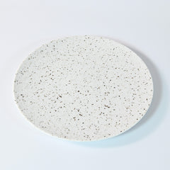 White Granite  Mino Ware Flat Plate