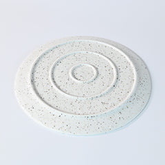 White Granite  Mino Ware Flat Plate