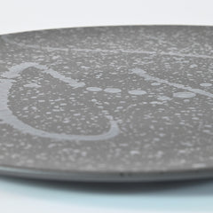 Stella Black Sprinkling  Mino Ware Flat Plate