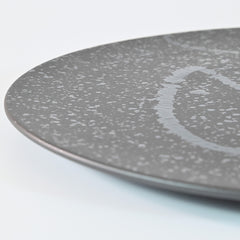 Stella Black Sprinkling  Mino Ware Flat Plate