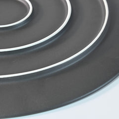 Stella Black Sprinkling  Mino Ware Flat Plate