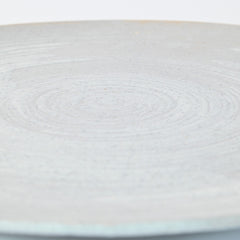 Gray Whirlpool Patterned Mino Ware Flat Plate