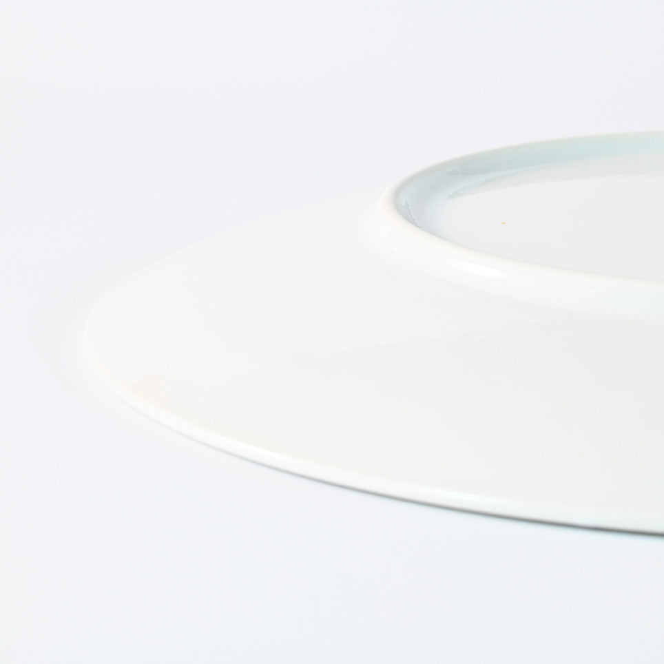 Araragi White Round Plate