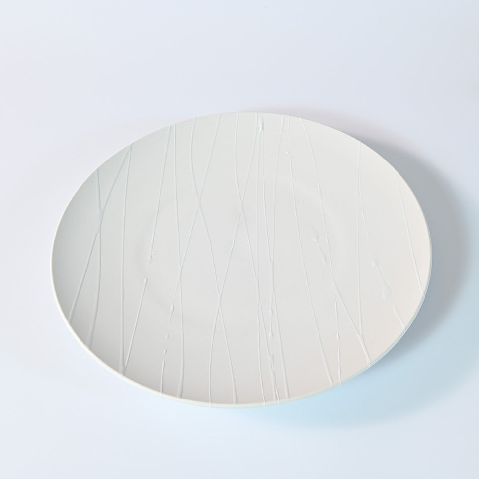 Araragi White Round Plate