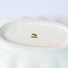 White Flower-Shaped  Oval Plate